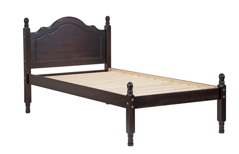 Coffee Solid Wood Twin Bed Frame Homeroots Bed & Bath