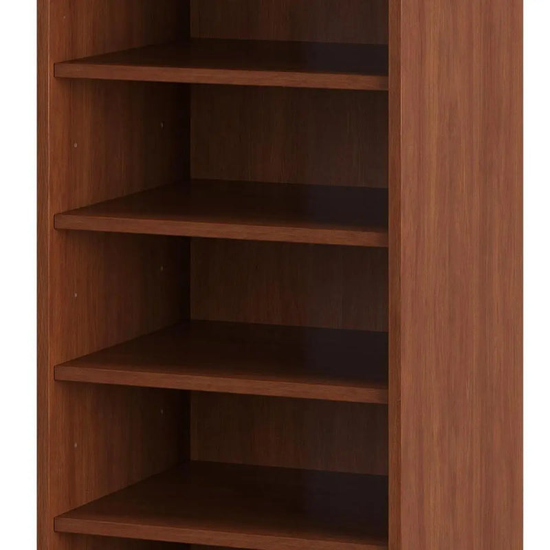 Coffee Ten Pair Solid WoodShoe Storage Cabinet Homeroots Organization