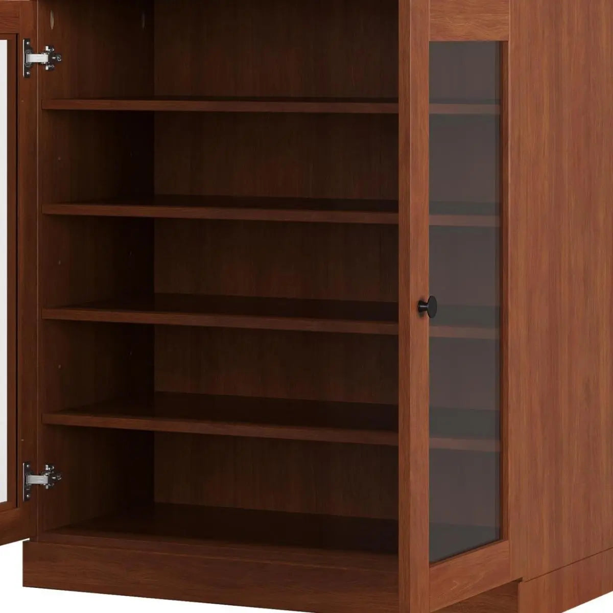 Coffee Twenty Pair Solid WoodShoe Storage Cabinet Homeroots Organization