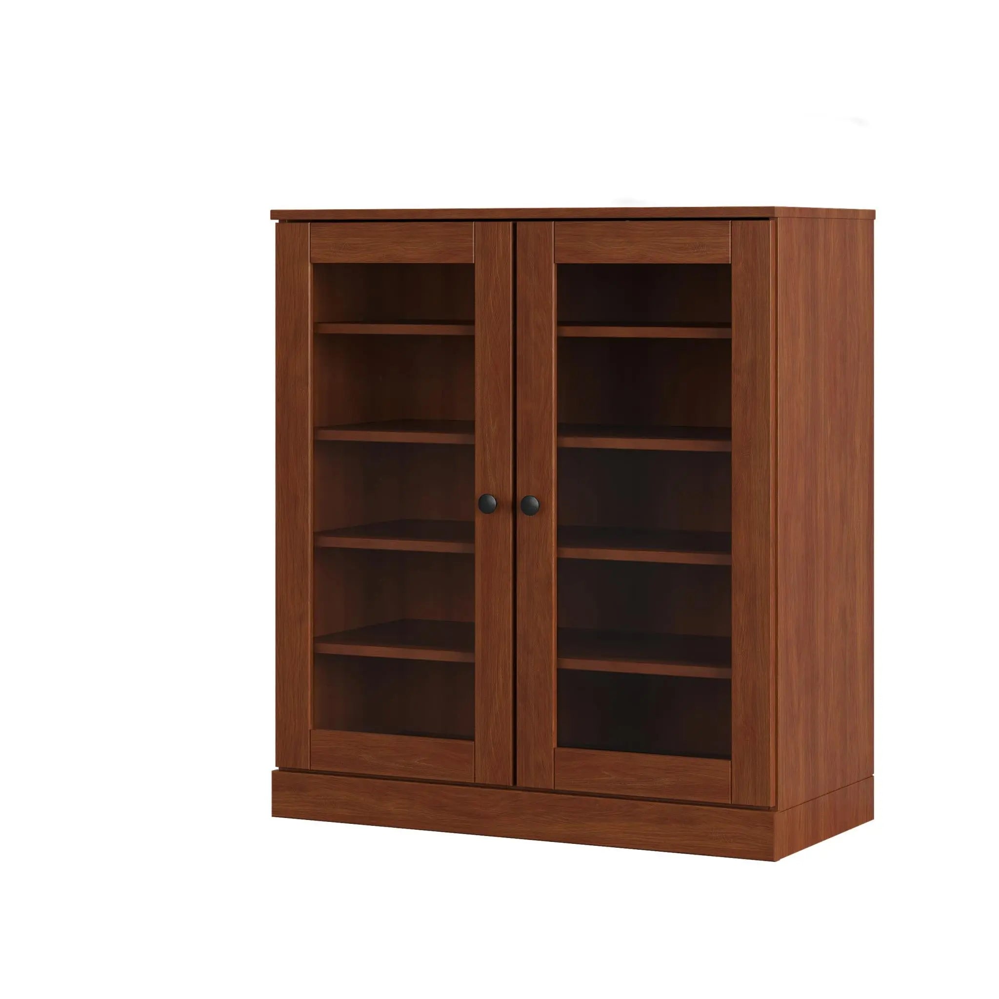 Coffee Twenty Pair Solid WoodShoe Storage Cabinet Homeroots Organization