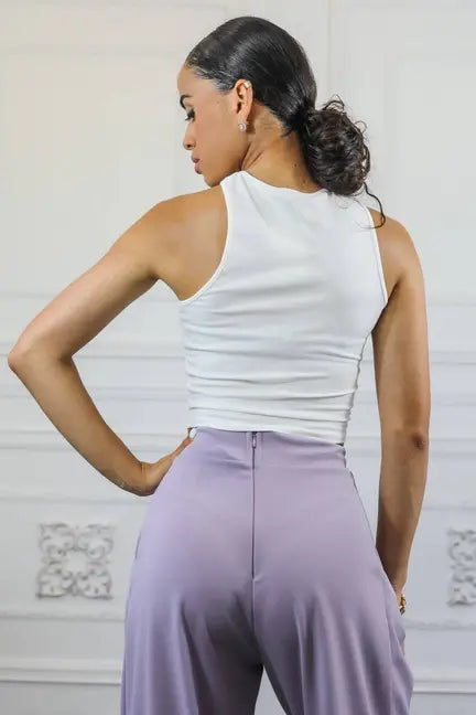 Cold Shoulder Asymmetrical Cropped Top SurelyMine