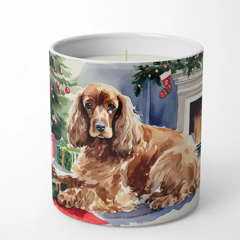 Collie Cozy Christmas Decorative Soy Candle Caroline's Treasures