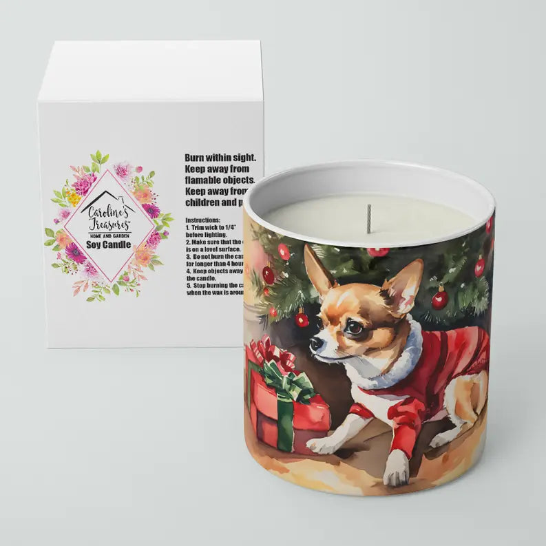 Collie Cozy Christmas Decorative Soy Candle Caroline's Treasures
