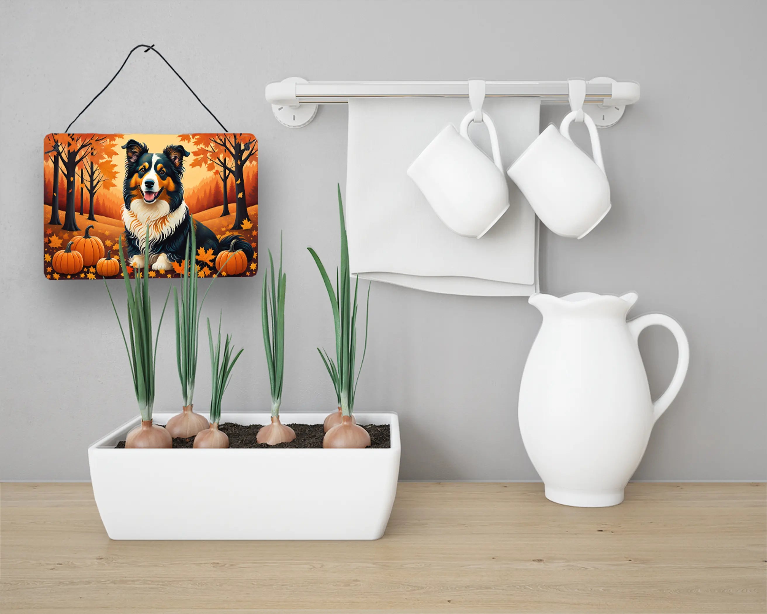 Collie Fall Wall or Door Hanging Prints Caroline's Treasures
