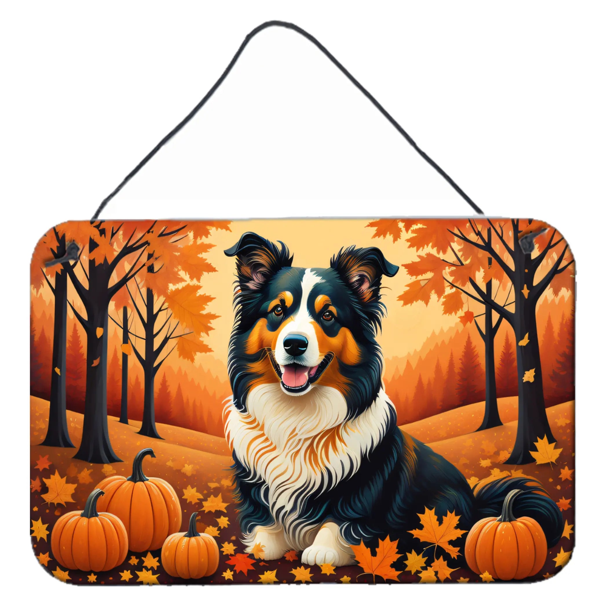 Collie Fall Wall or Door Hanging Prints Caroline's Treasures