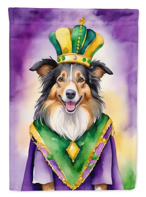 Collie King of Mardi Gras Garden Flag Caroline's Treasures