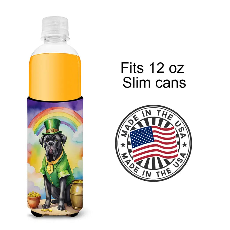 Collie St Patrick's Day Hugger for Ultra Slim Cans Caroline's Treasures