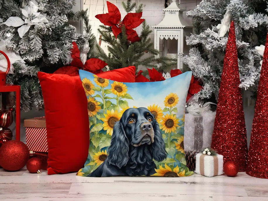 Collie in Sunflowers Pair of Pot Holders Caroline's Treasures