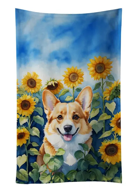 Collie in Sunflowers Pair of Pot Holders Caroline's Treasures