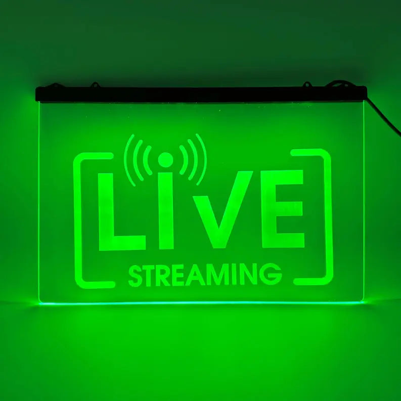 Color Changing LED Live Streaming Sign The 308 Collective
