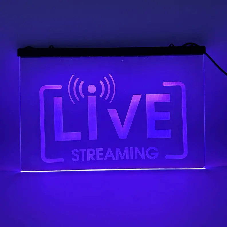 Color Changing LED Live Streaming Sign The 308 Collective