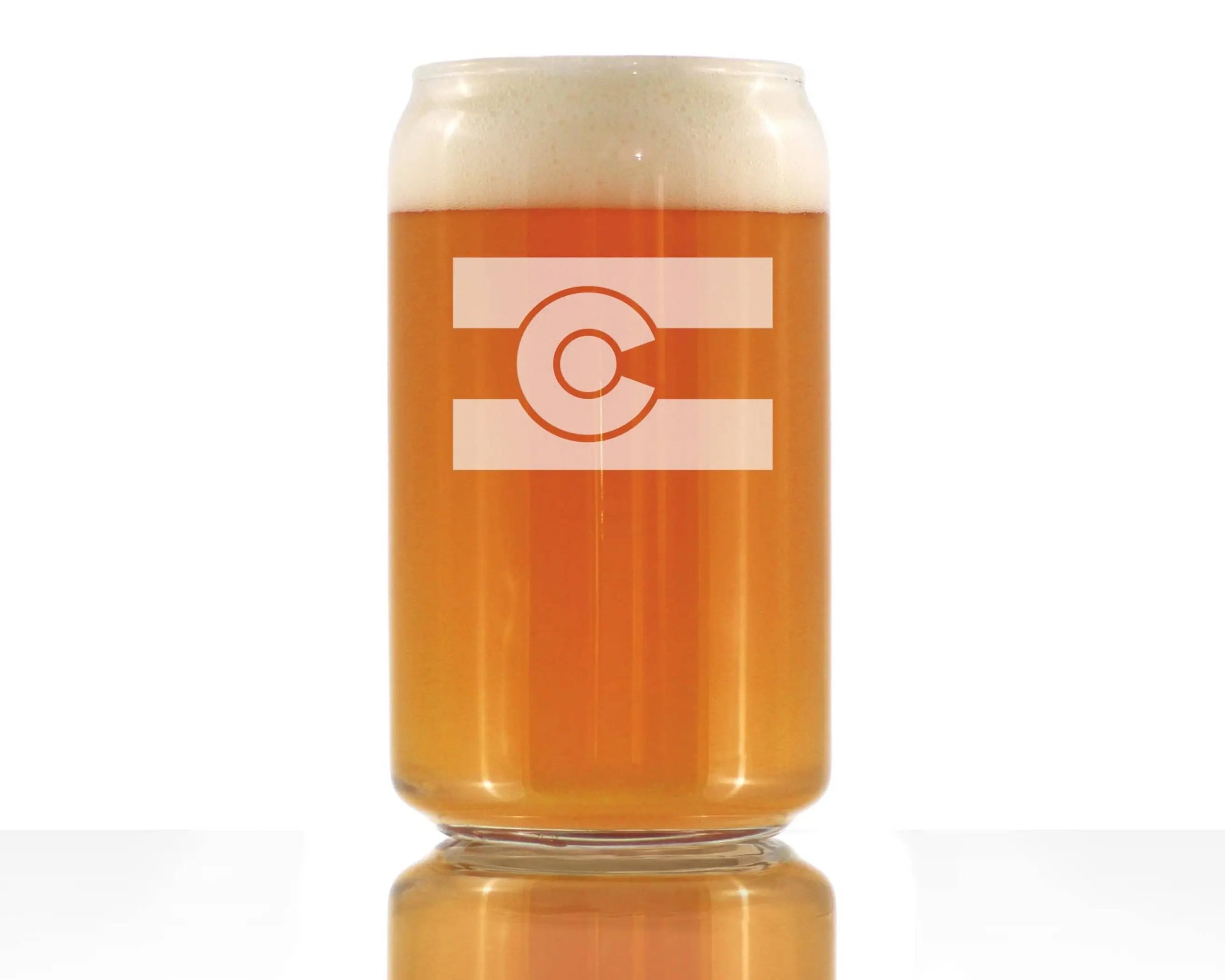 Colorado Flag Beer Can Pint Glass - Coloradans Gifts Bevvee
