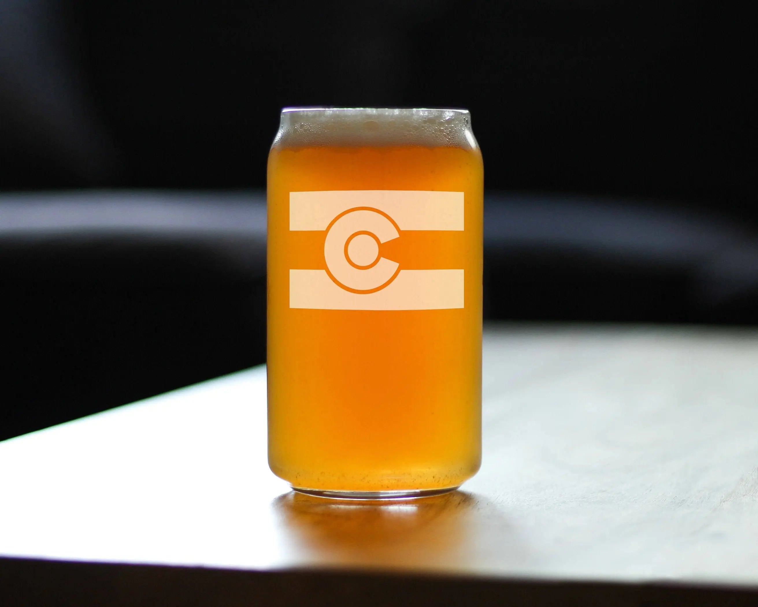 Colorado Flag Beer Can Pint Glass - Coloradans Gifts Bevvee