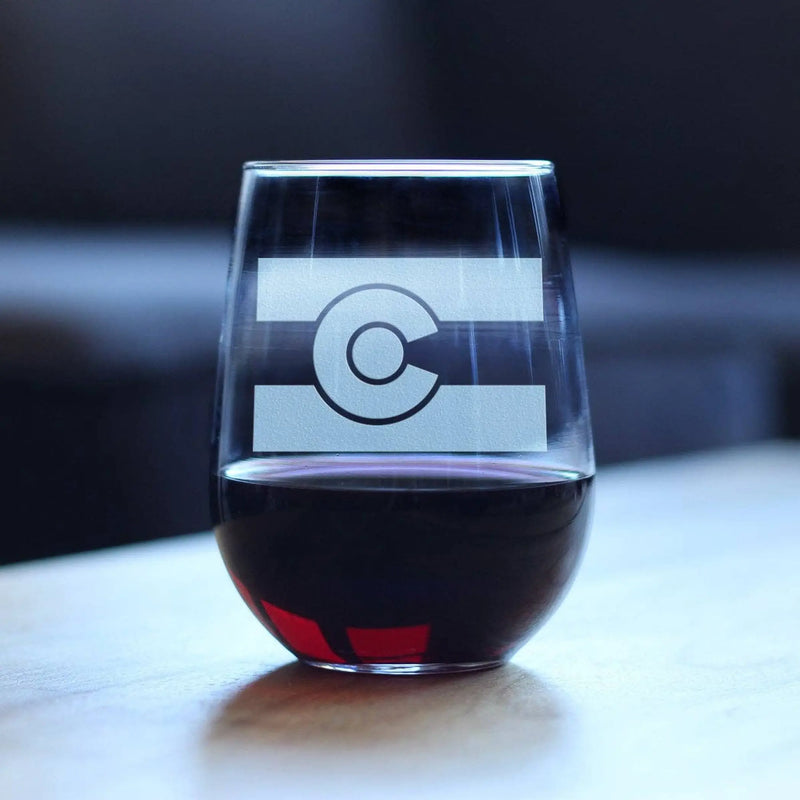 Colorado Flag Stemless Wine Glass - Coloradans Gifts Bevvee