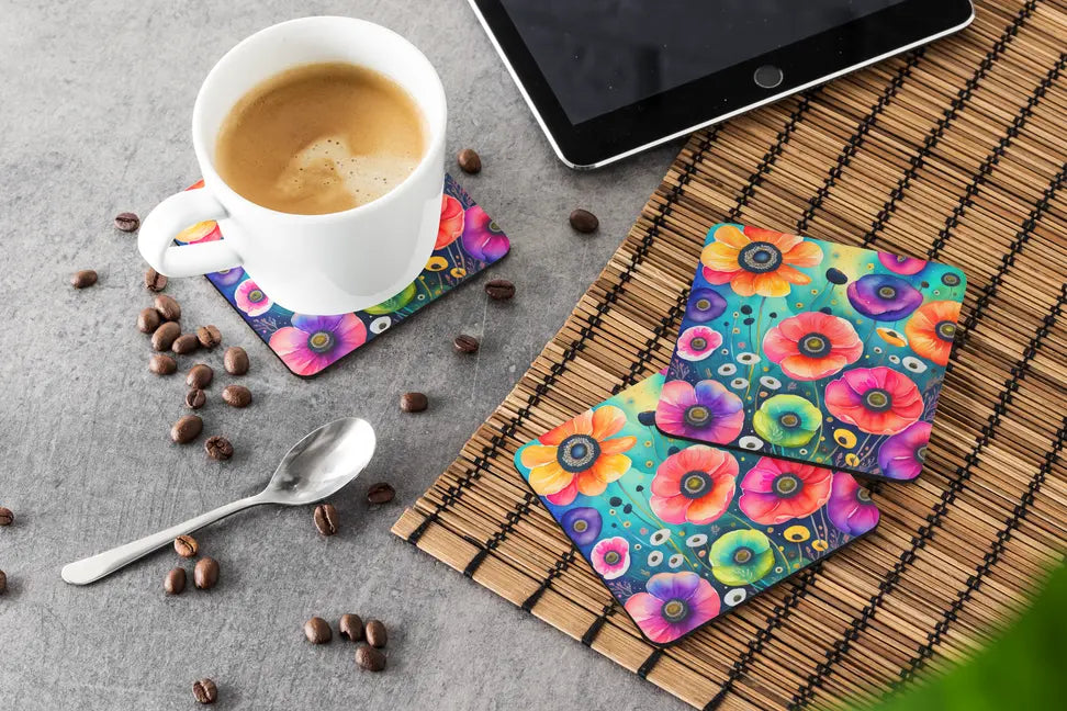 Colorful Asters Pair of Pot Holders Caroline's Treasures