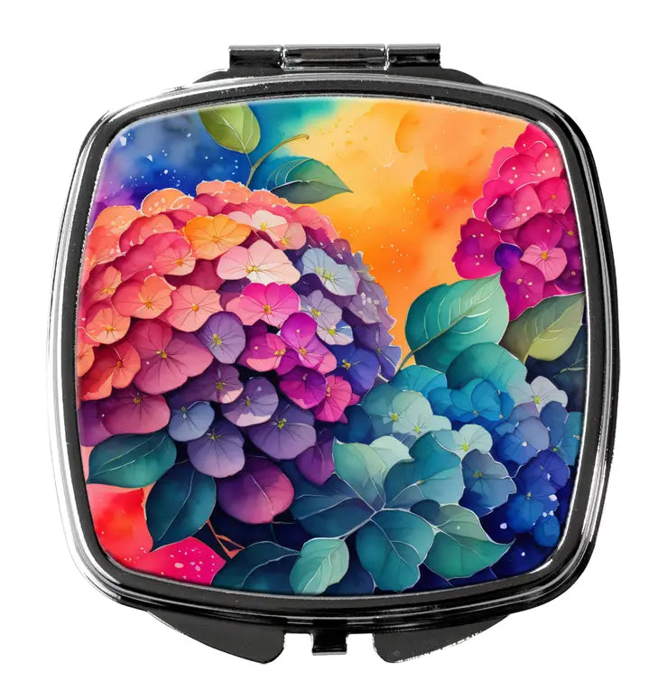 Colorful Hydrangeas Compact Mirror Caroline's Treasures