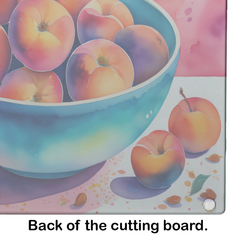 Colorful Peaches Glass Cutting Board Caroline's Treasures