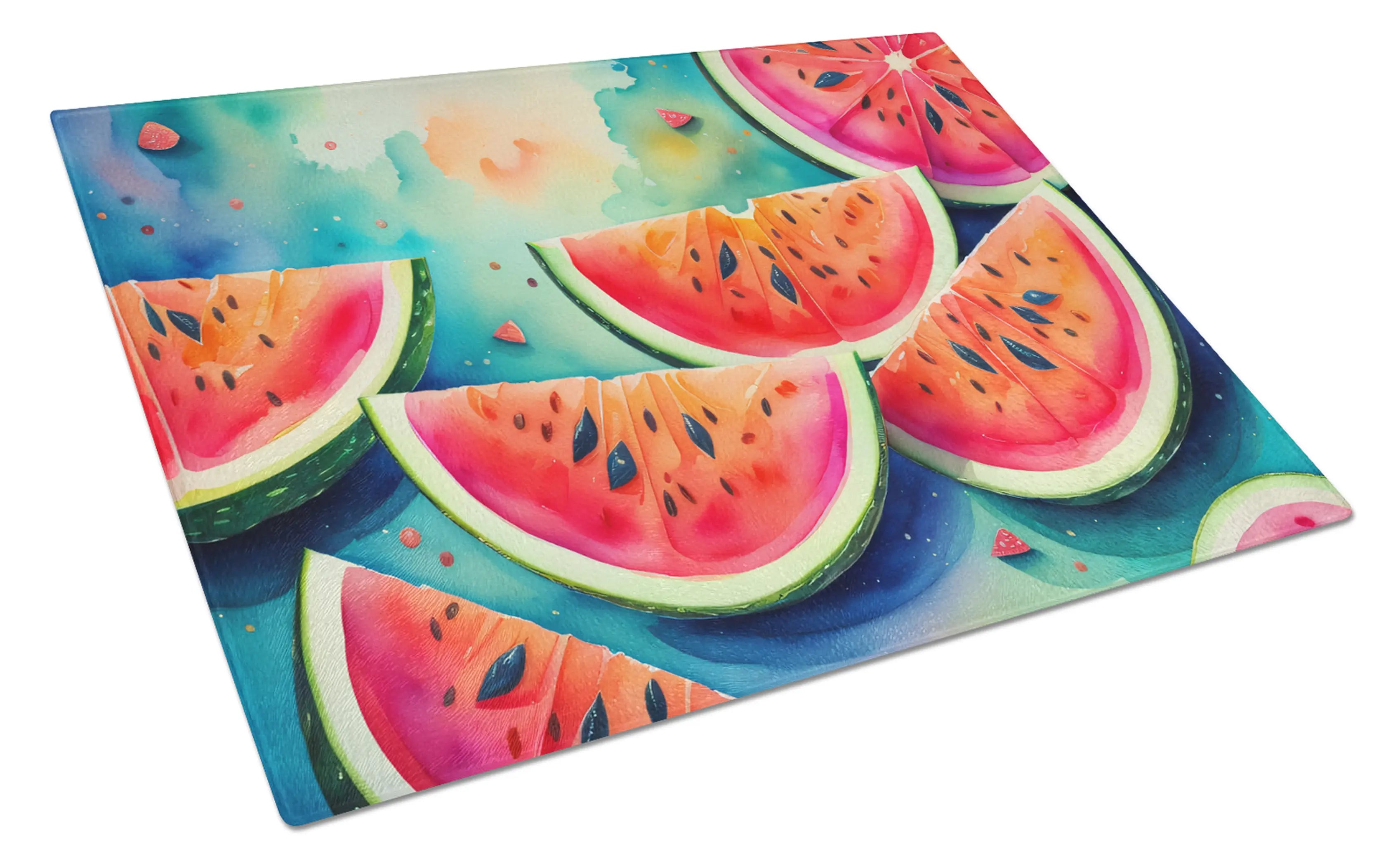 Colorful Watermelons Glass Cutting Board Caroline's Treasures