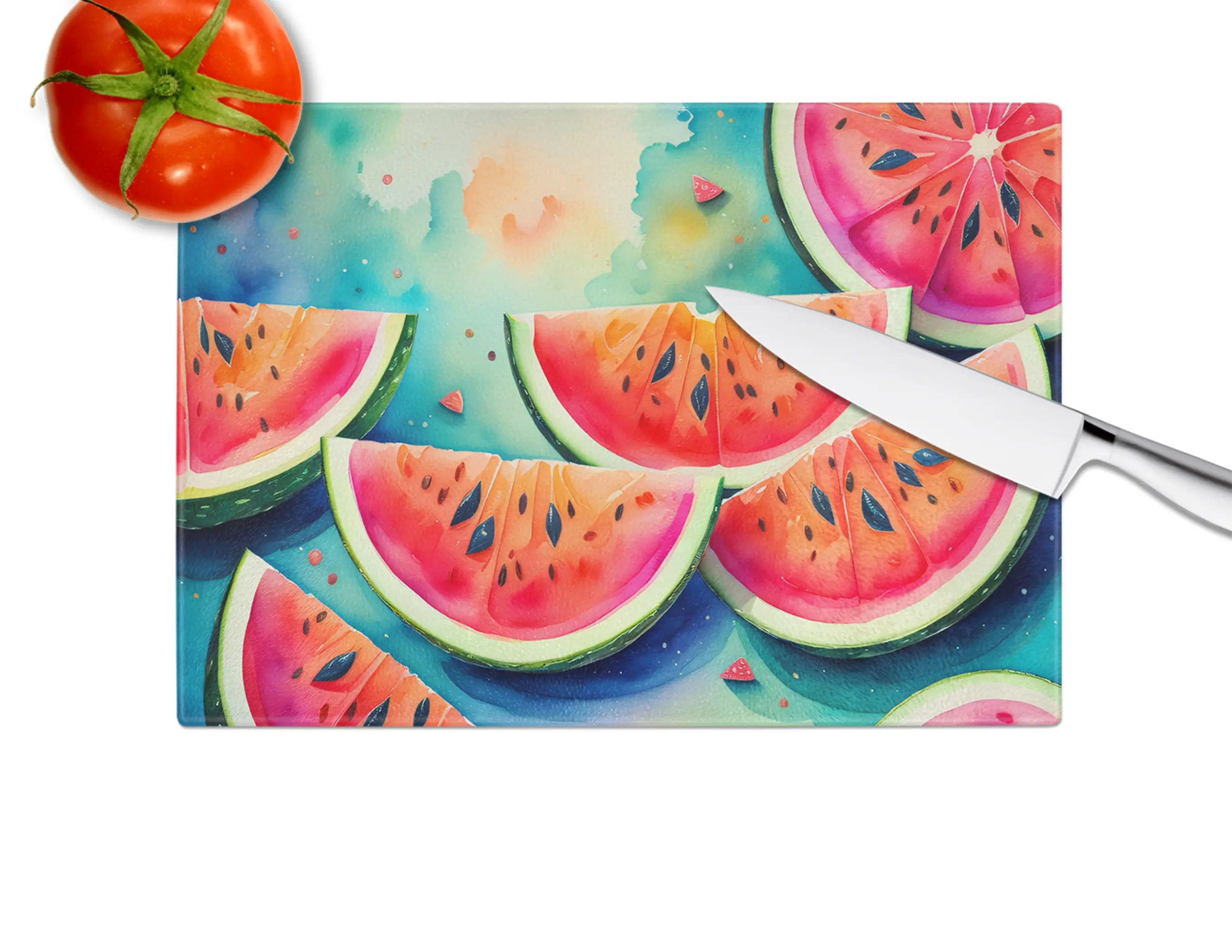 Colorful Watermelons Glass Cutting Board Caroline's Treasures