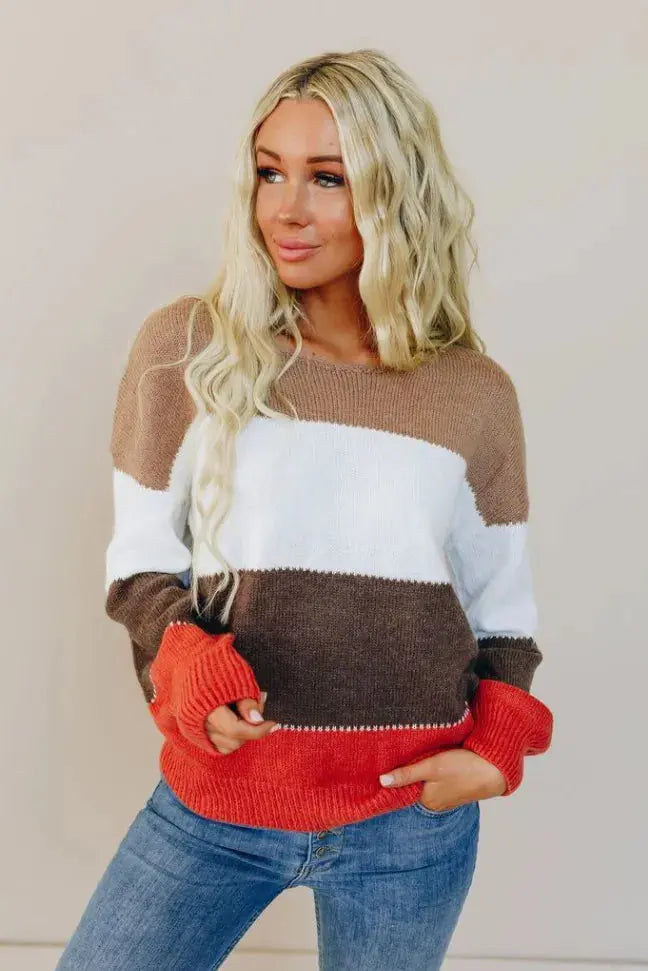 Colors on Colors Sweater Stay Warm in Style