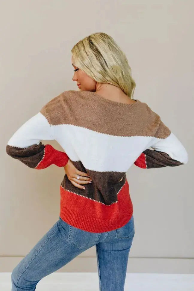 Colors on Colors Sweater Stay Warm in Style