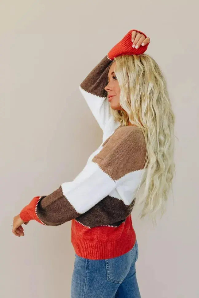 Colors on Colors Sweater Stay Warm in Style