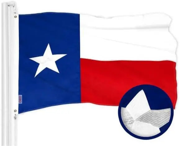 Combo Pack: USA American Flag 3x5 Ft Embroidered Stars & Texas State Flag 3x5 Ft Embroidered G128