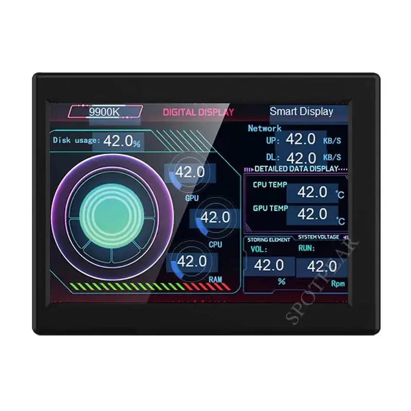 Computer Monitor 3.5inch LCD Display Screen PC CPU GPU RAM IPS Monitor USB Type C Secondary Screen GreatEagleInc