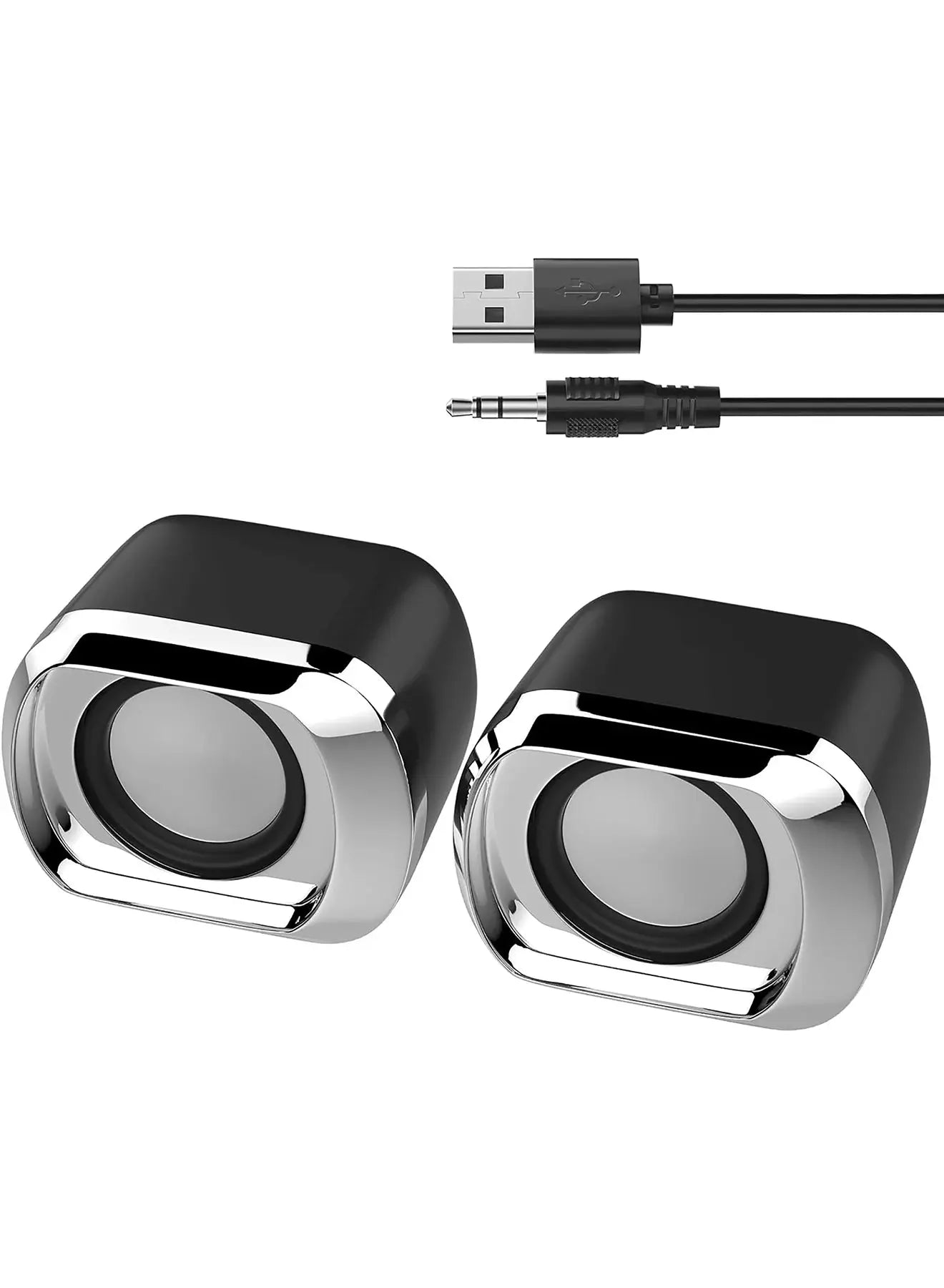 Computer Speaker - Compact and Delicate Laptop Speakers with Volume Control and 3.5 Mm Audio Plug, USB-Powered Desktop Speaker GreatEagleInc