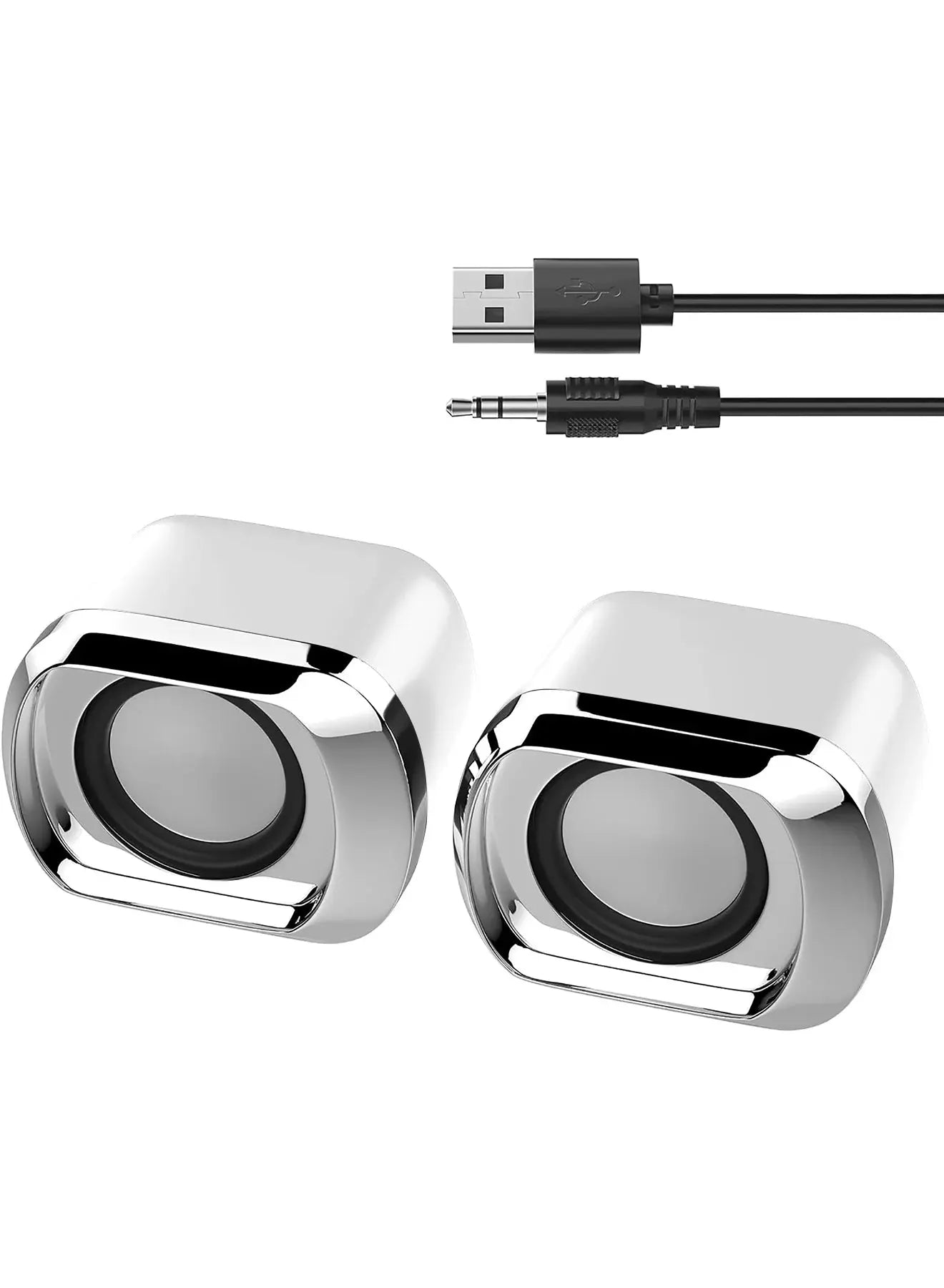Computer Speaker - Compact and Delicate Laptop Speakers with Volume Control and 3.5 Mm Audio Plug, USB-Powered Desktop Speaker GreatEagleInc