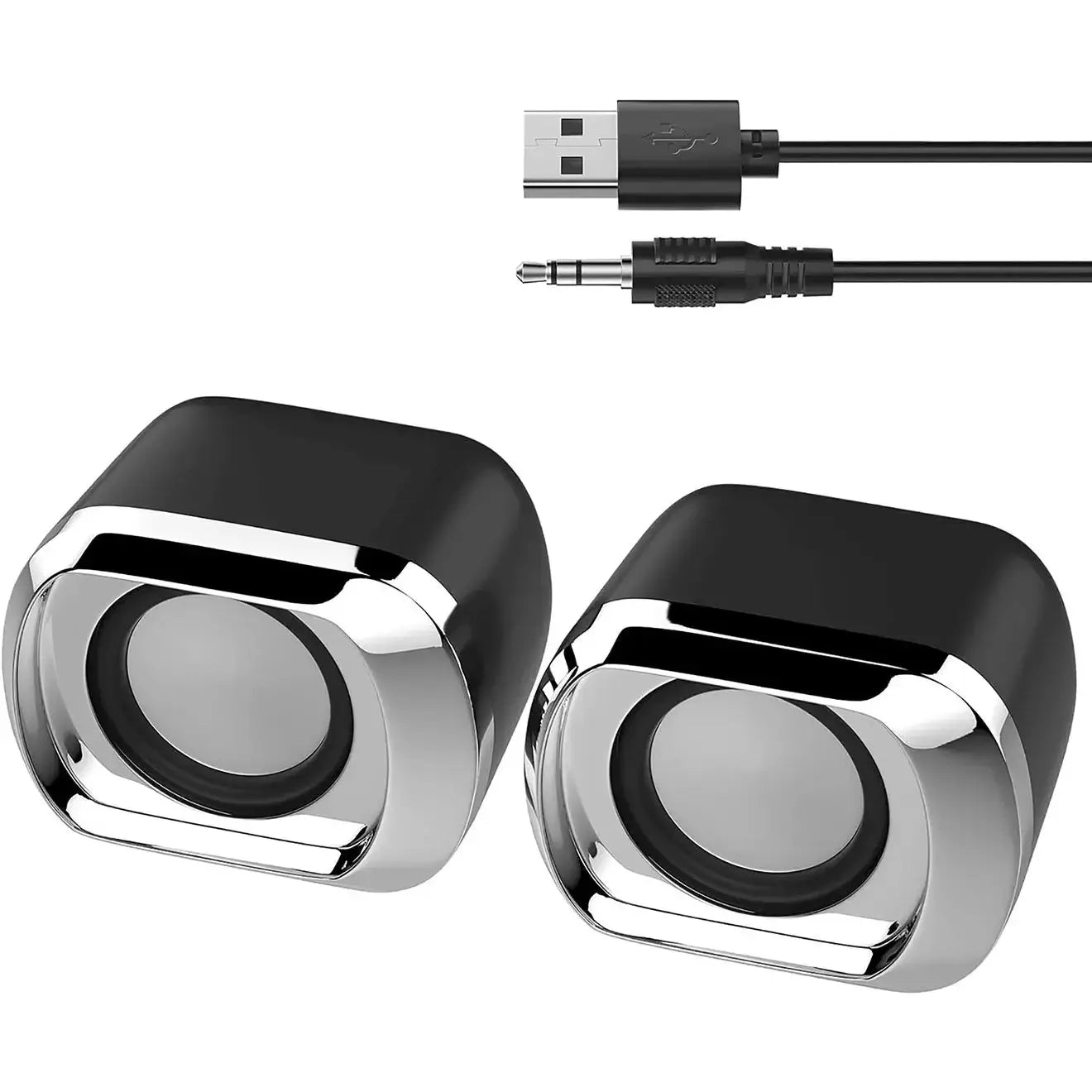 Computer Speaker - Compact and Delicate Laptop Speakers with Volume Control and 3.5 Mm Audio Plug, USB-Powered Desktop Speaker GreatEagleInc
