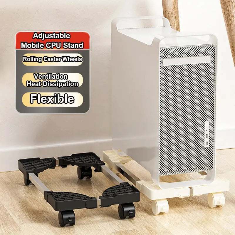 Computer Stand for Desktop Tower Fits Most PC Gaming Desk Accessories Pc Floor Riser Stand Adjustable Mobile CPU Stand GreatEagleInc