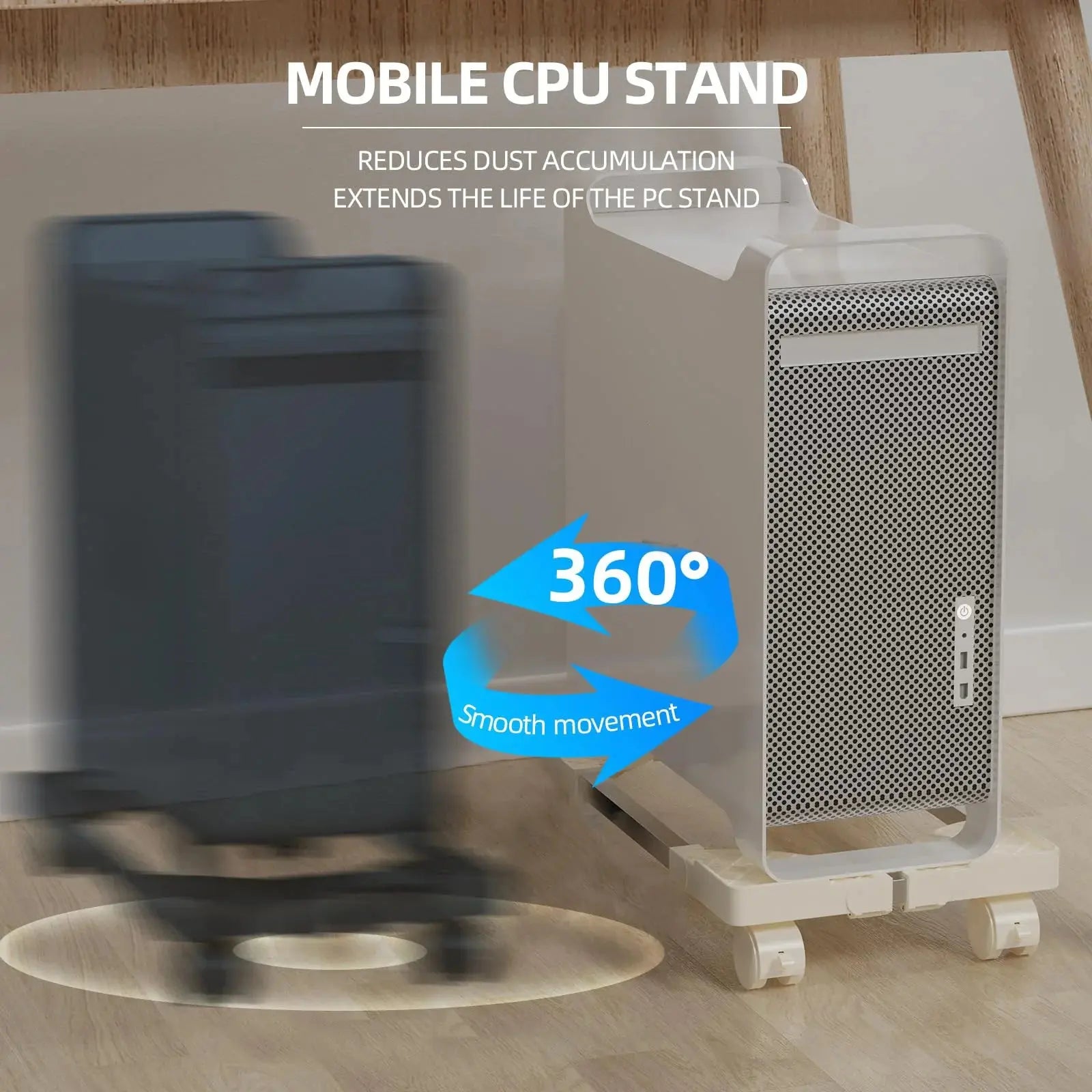 Computer Stand for Desktop Tower Fits Most PC Gaming Desk Accessories Pc Floor Riser Stand Adjustable Mobile CPU Stand GreatEagleInc