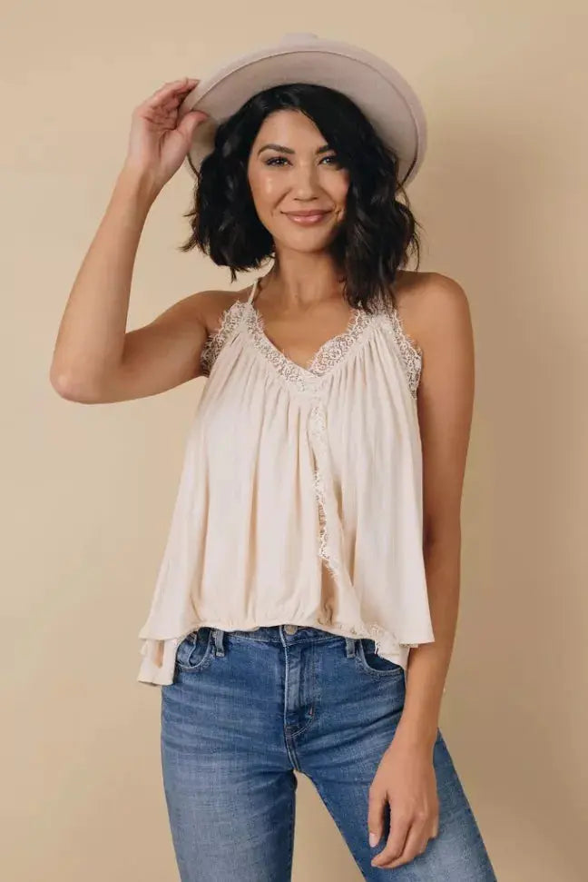 Condie Deep V Neck Tank Stay Warm in Style