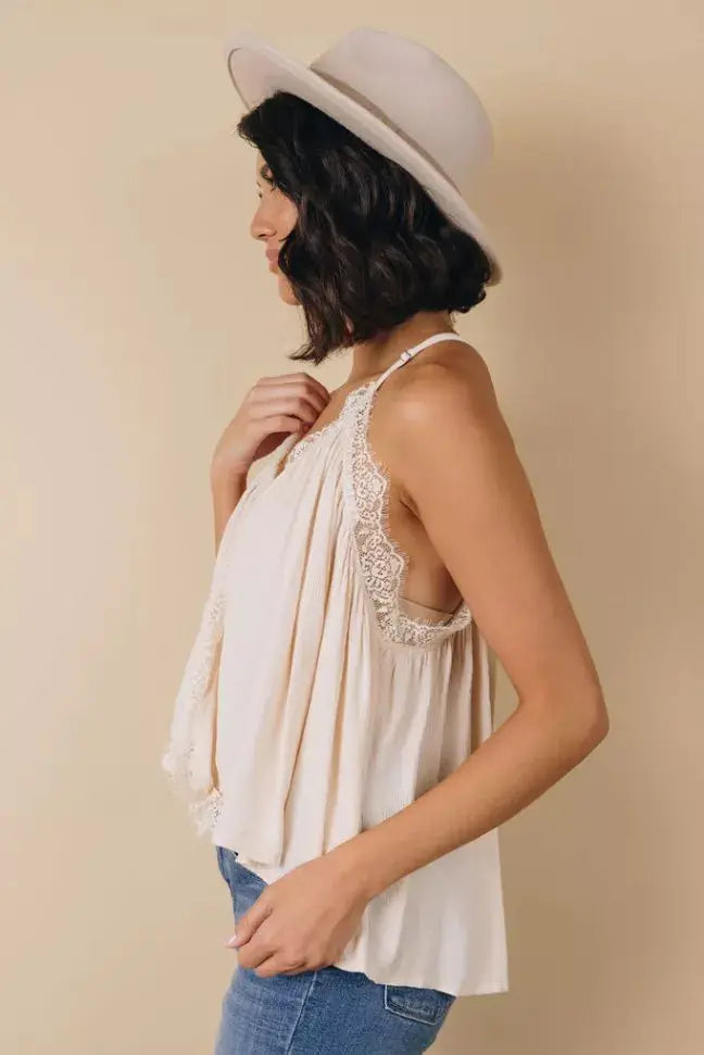 Condie Deep V Neck Tank Stay Warm in Style