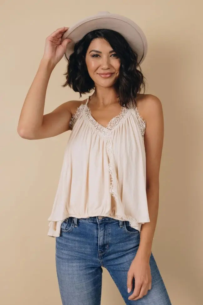 Condie Deep V Neck Tank Stay Warm in Style