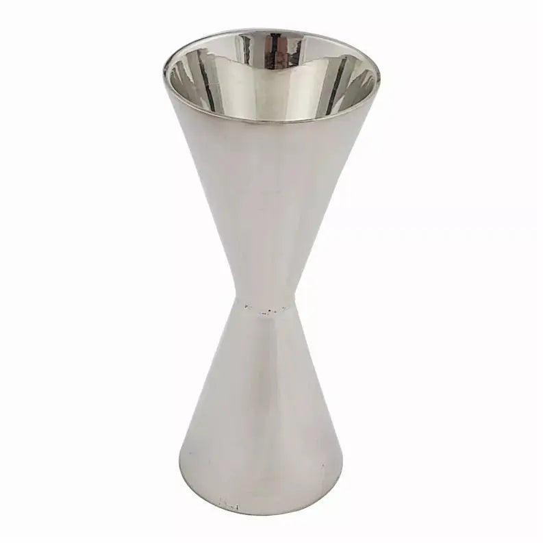 Cone Shaped Double Silver Plated Jigger (Matt Inside) Corbell Silver