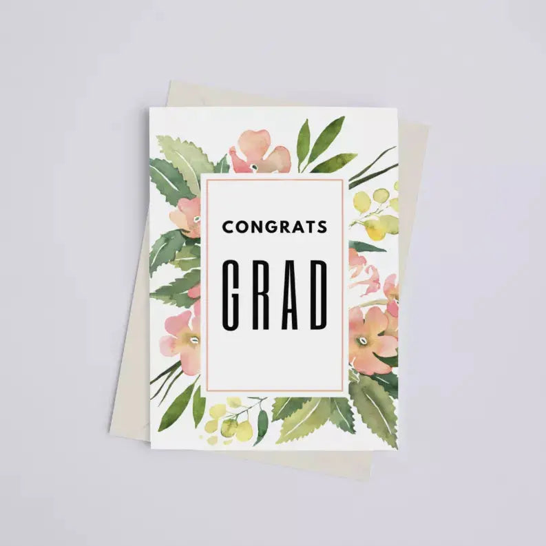 Congrats Grad - Greeting Card Black Cat Bazaar