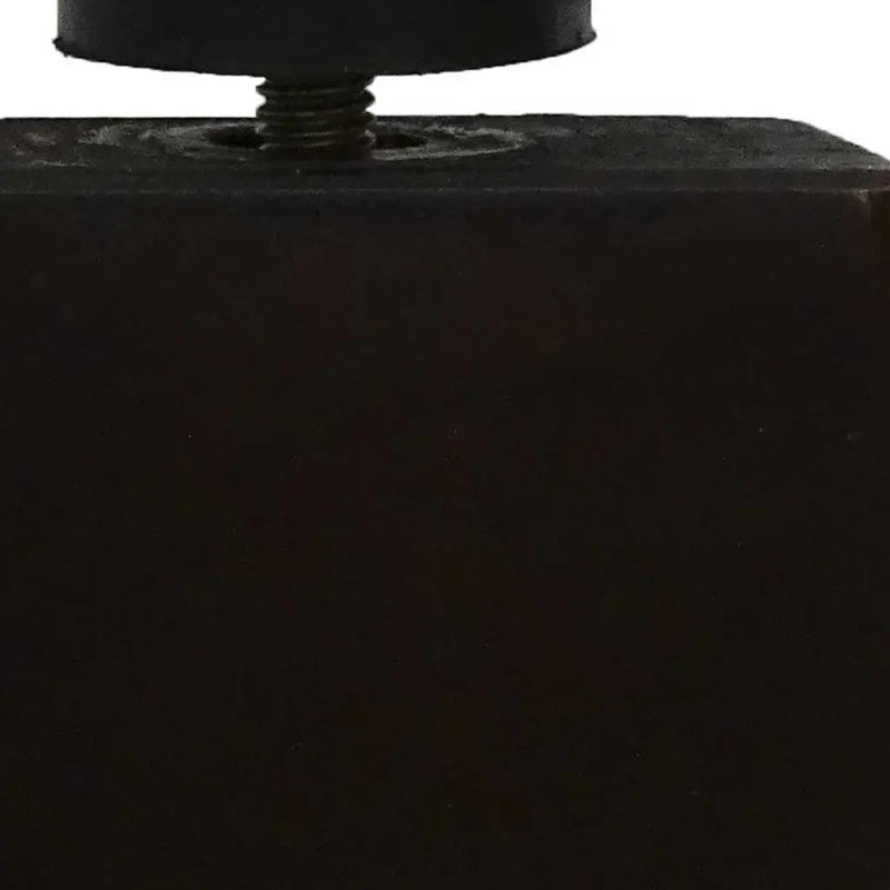 Black metal and wood furniture leg, modern industrial style, sturdy design for home decor upgrades.