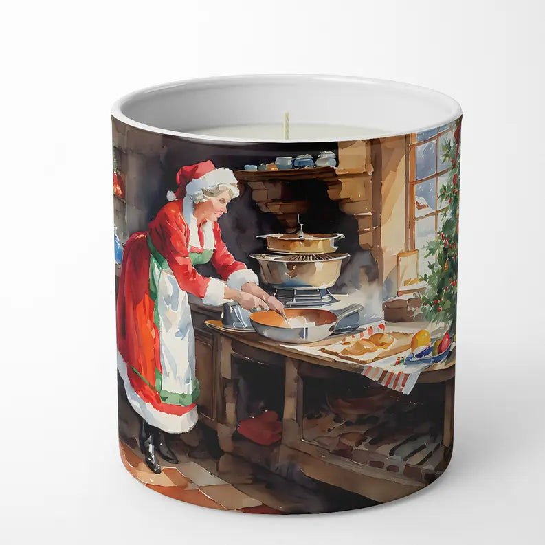 Cookies with Santa Claus Papa Noel Decorative Soy Candle Caroline's Treasures