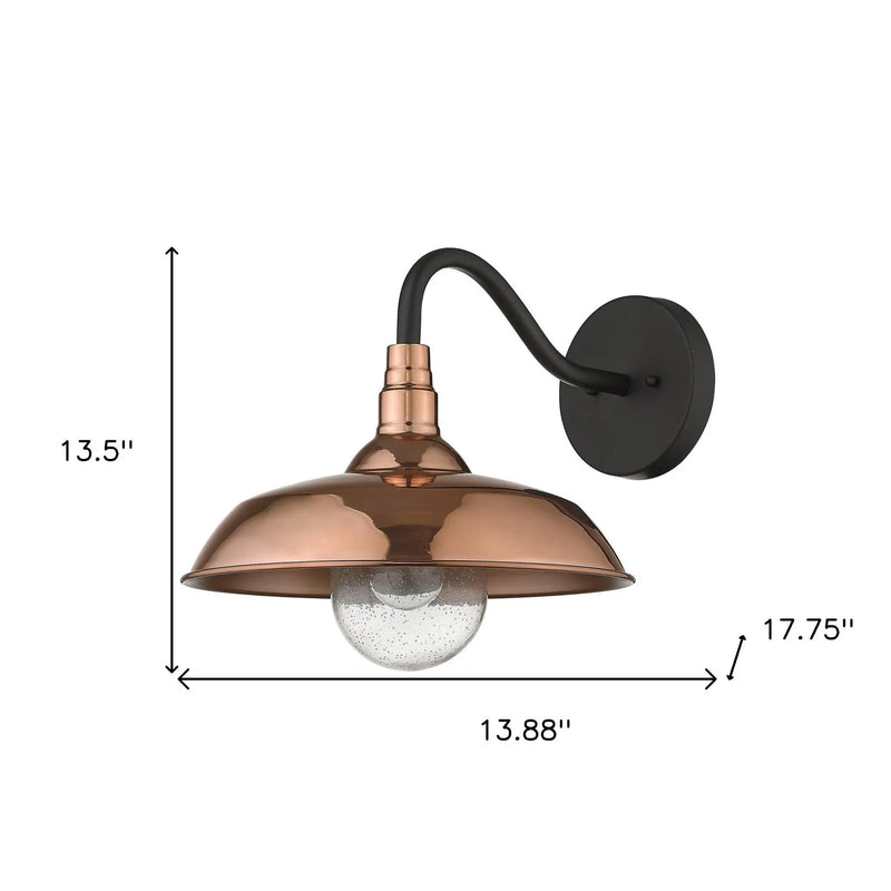 Copper And Black Seeded Dimmable Outdoor Hanging Light With Copper And Black Shades Homeroots Outdoor