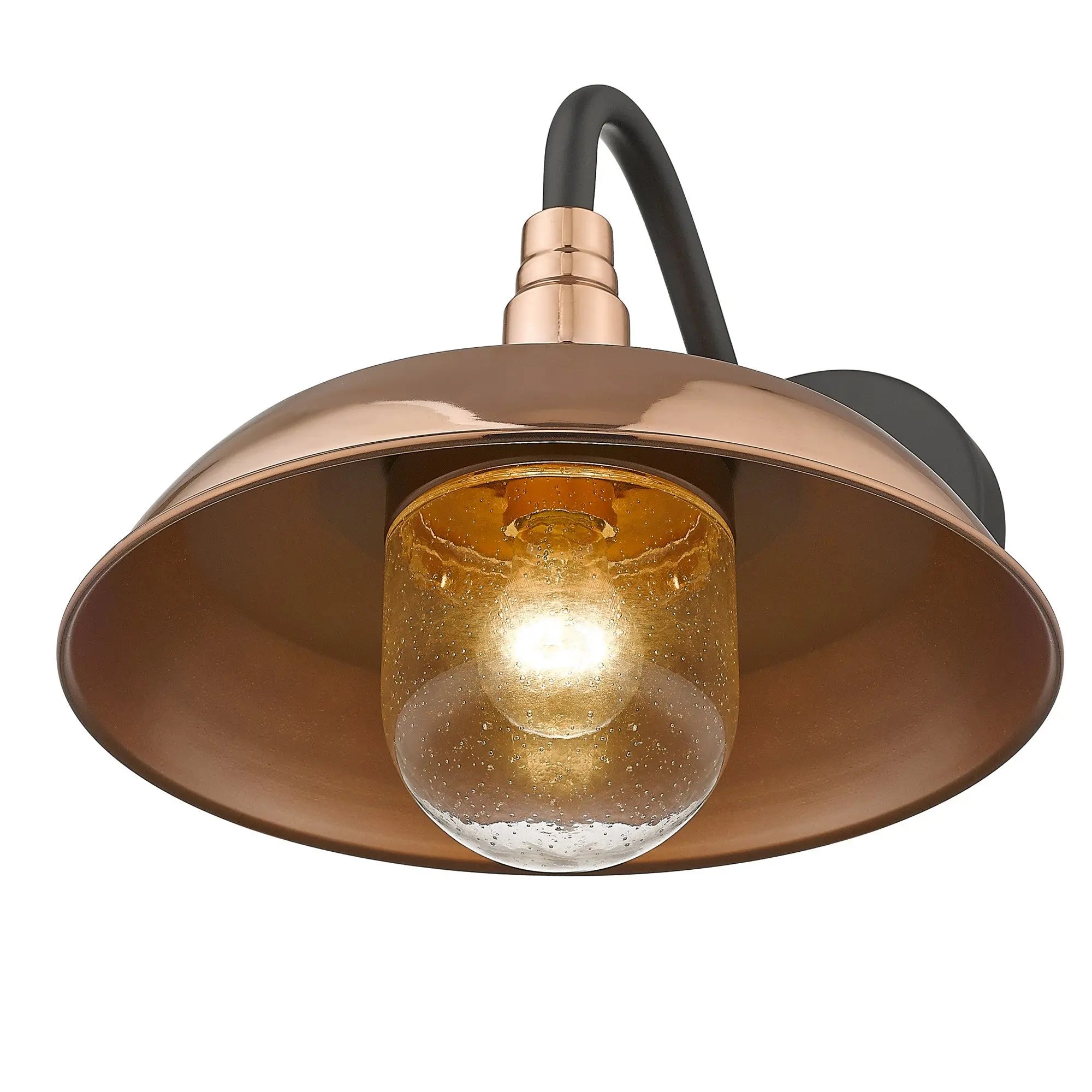 Copper And Black Seeded Dimmable Outdoor Hanging Light With Copper And Black Shades Homeroots Outdoor