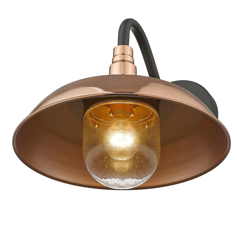 Copper And Black Seeded Dimmable Outdoor Hanging Light With Copper And Black Shades Homeroots Outdoor