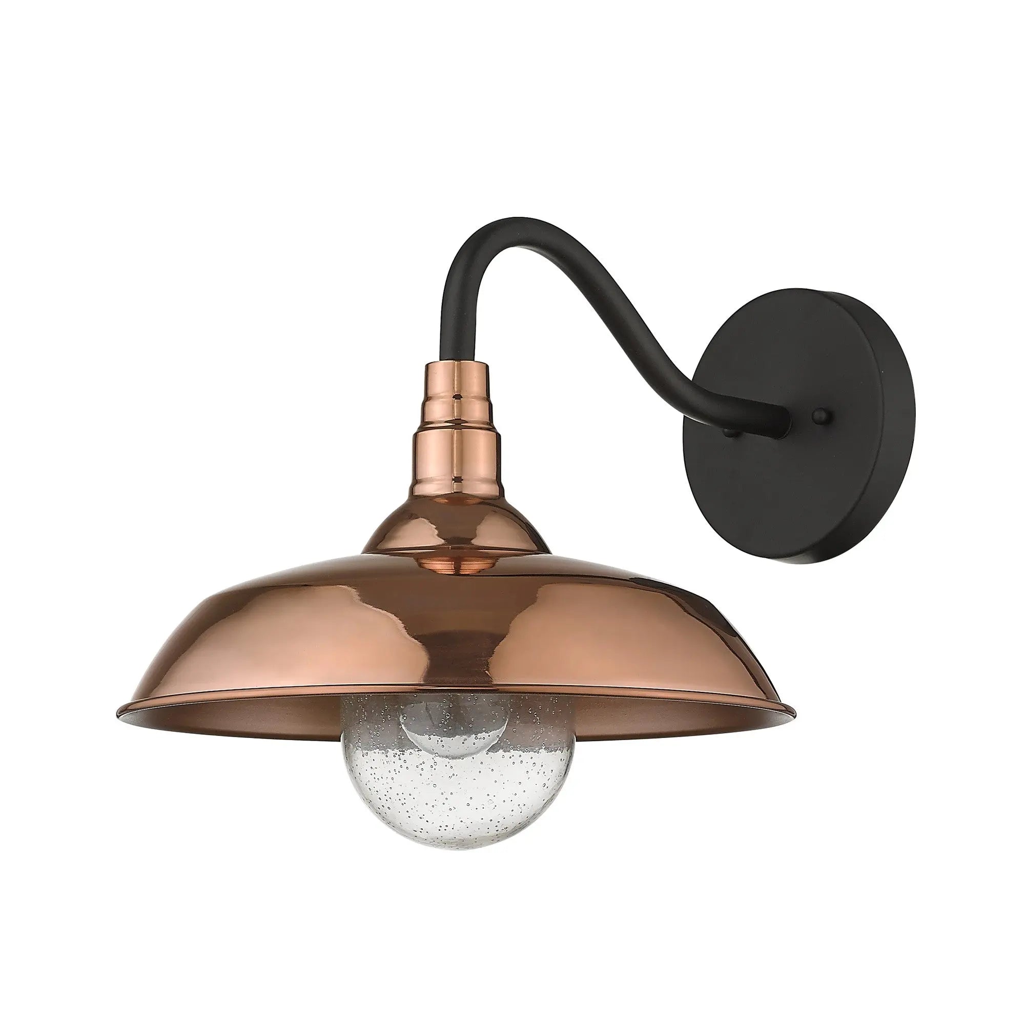 Copper And Black Seeded Dimmable Outdoor Hanging Light With Copper And Black Shades Homeroots Outdoor