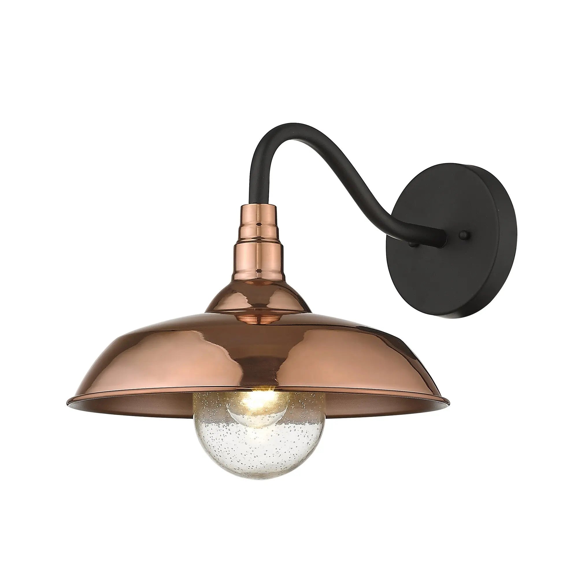 Copper And Black Seeded Dimmable Outdoor Hanging Light With Copper And Black Shades Homeroots Outdoor