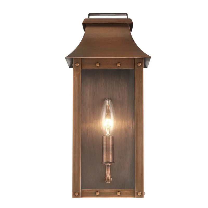 Copper And Clear Transparent Dimmable Outdoor Hanging Light With Copper And Clear Shades Homeroots Outdoor