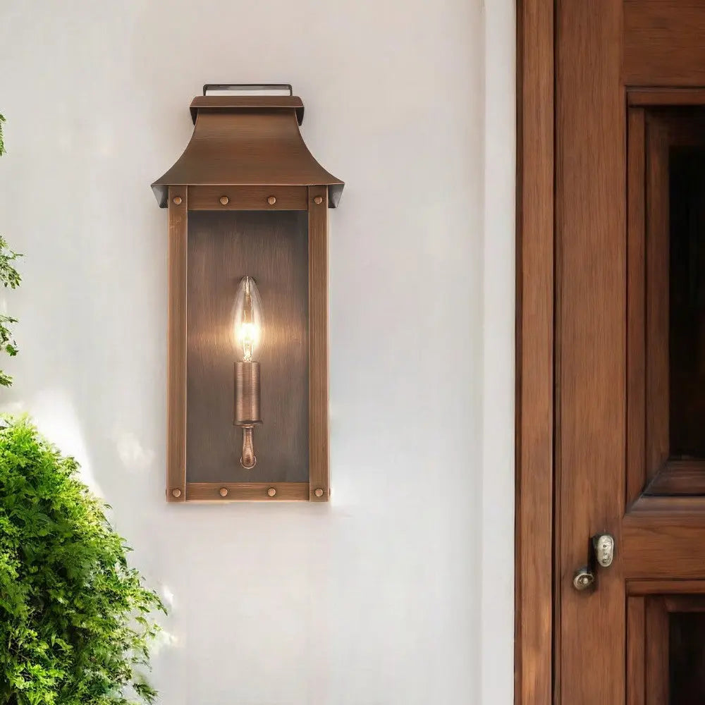 Copper And Clear Transparent Dimmable Outdoor Hanging Light With Copper And Clear Shades Homeroots Outdoor