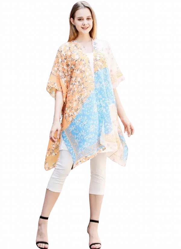 Coral-Daisy Kimono JC Sunny Fashion