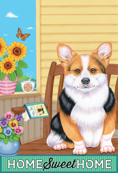 Corgi Pembroke Tri - Tomoyo Pitcher Home Sweet Home Outdoor Flag Best of Breed