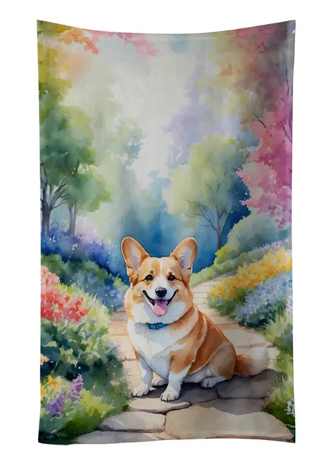 Corgi Spring Path Pair of Pot Holders Caroline's Treasures